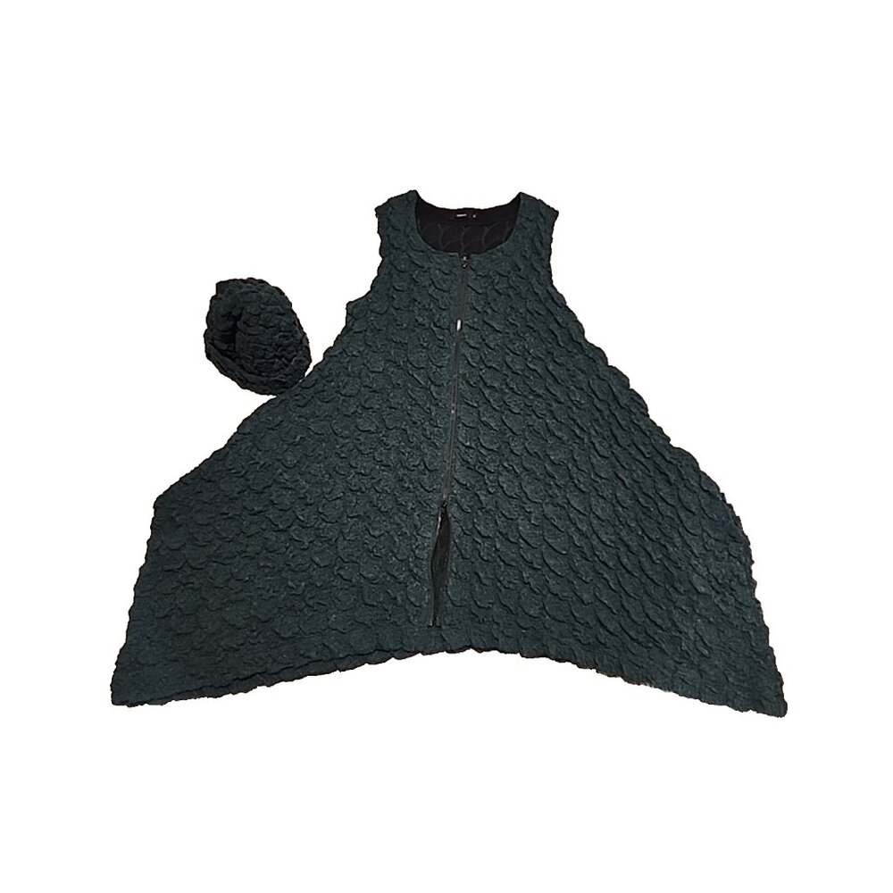 rare vintage RALSTON size M Womens zip up wool Sweater sleeveless vest dress hat